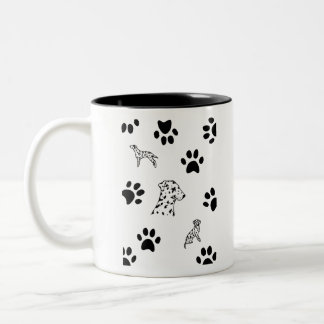 Dalmation puppies paws Two-Tone coffee mug