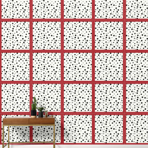 Dalmation Red Peel and Stick Wallpaper