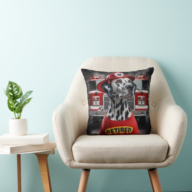 Dalmation Wearing a Retired Shirt Cushion (Chair)