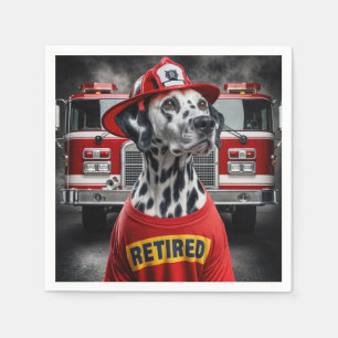 Dalmation Wearing a Retired Shirt Napkin