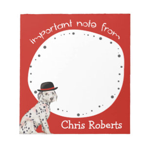 Dalmationr Black Hat Dog List Notepad