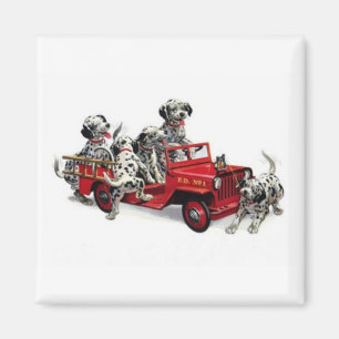 Dalmations Firefighters Magnet