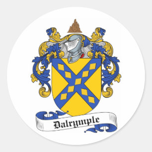 DALRYMPLE FAMILY CREST -  DALRYMPLE COAT OF ARMS CLASSIC ROUND STICKER