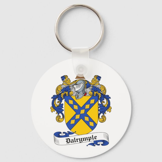 DALRYMPLE FAMILY CREST -  DALRYMPLE COAT OF ARMS KEY RING (Front)