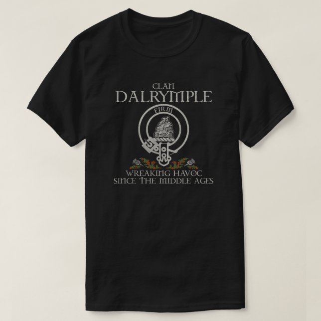 Dalrymple of Castleton Clan crest Scottish surname T-Shirt (Design Front)