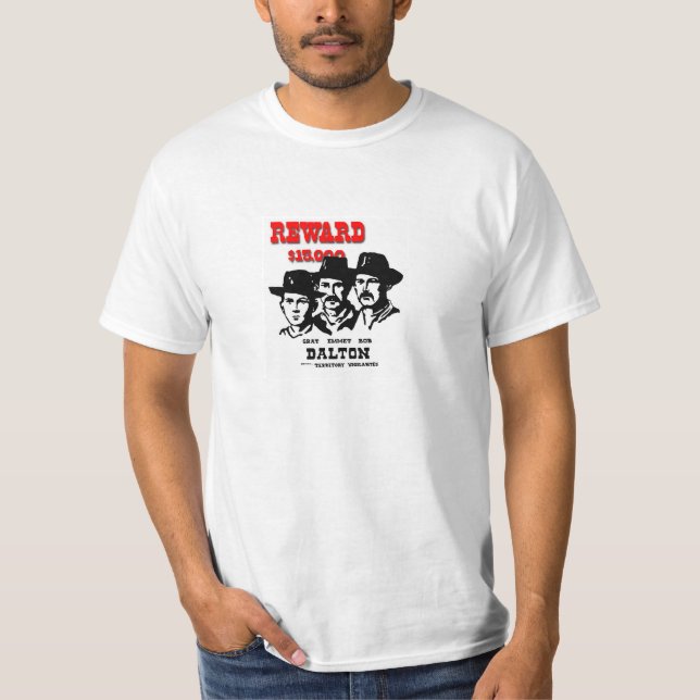 Dalton Gang Brothers Modern wanted poster image. T-Shirt (Front)