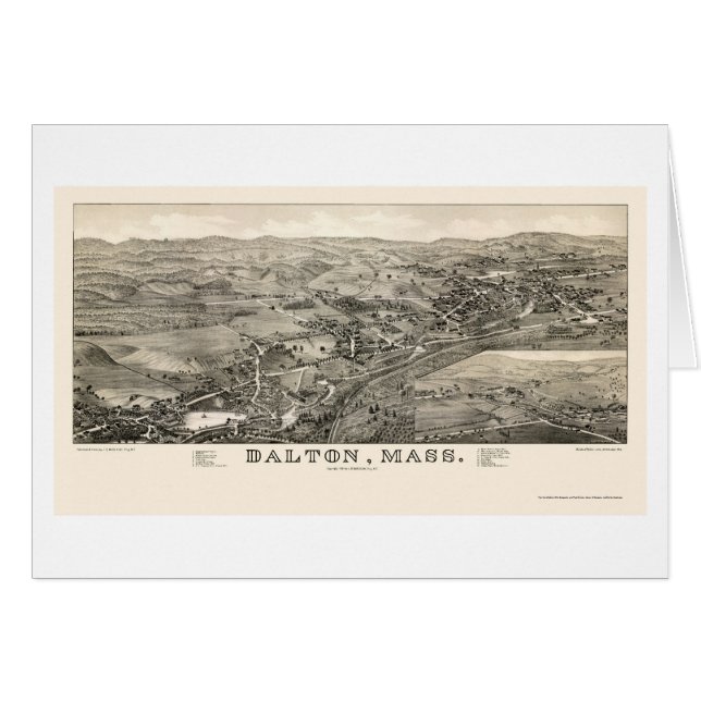 Dalton, MA Panoramic Map - 1884 (Front Horizontal)