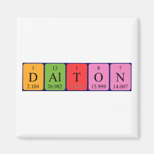 Dalton periodic table name magnet