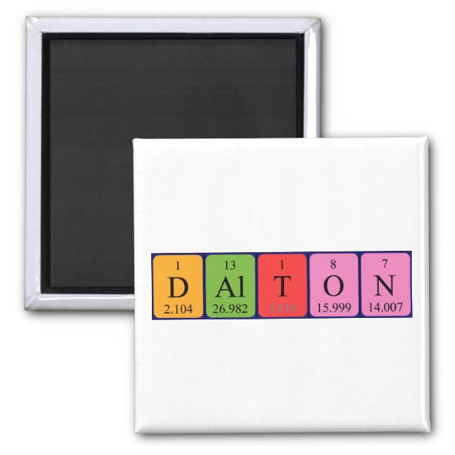 Dalton periodic table name magnet (Front)