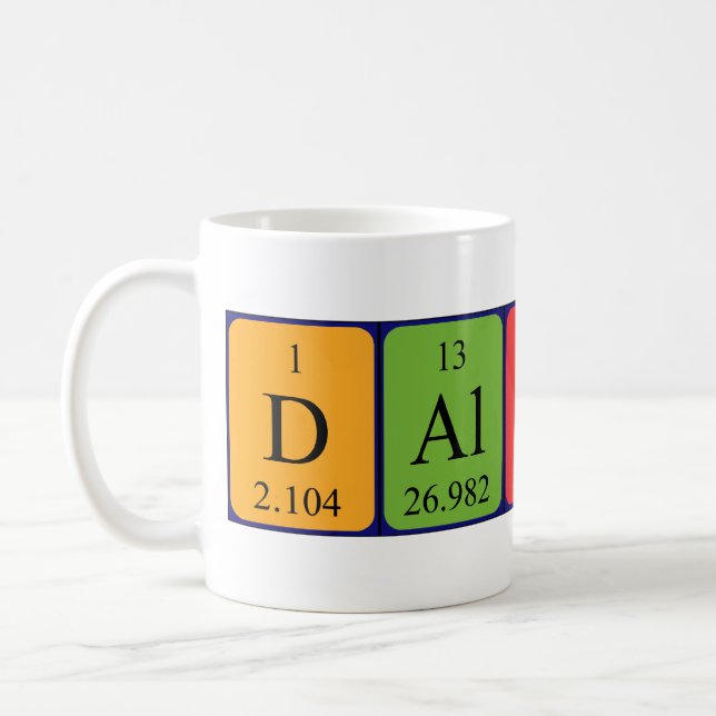 Dalton periodic table name mug (Left)