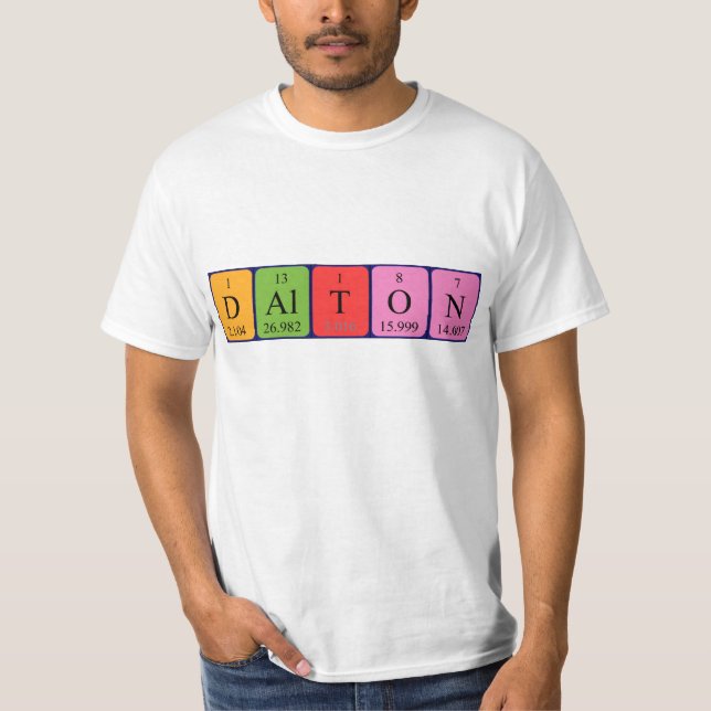 Dalton periodic table name shirt (Front)