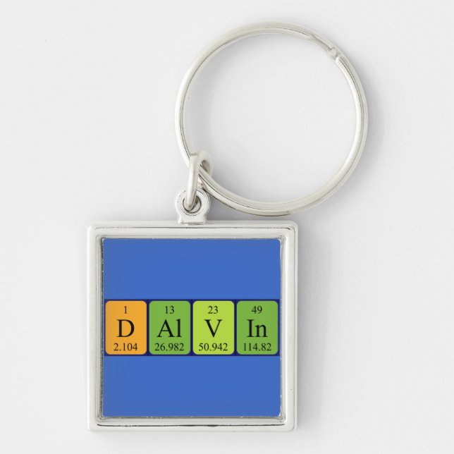 Dalvin periodic table name keyring (Front)