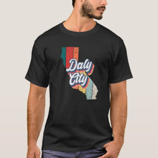 Daly City City Retro Vintage Hometown California P T-Shirt