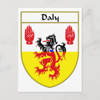 Daly Coat of Arms/Family Crest Postcard