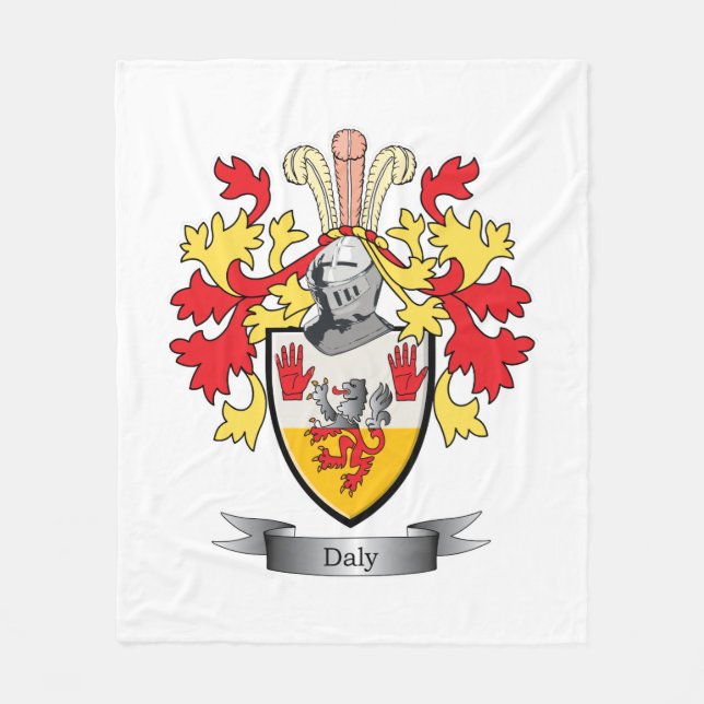 Daly Coat of Arms Fleece Blanket (Front)