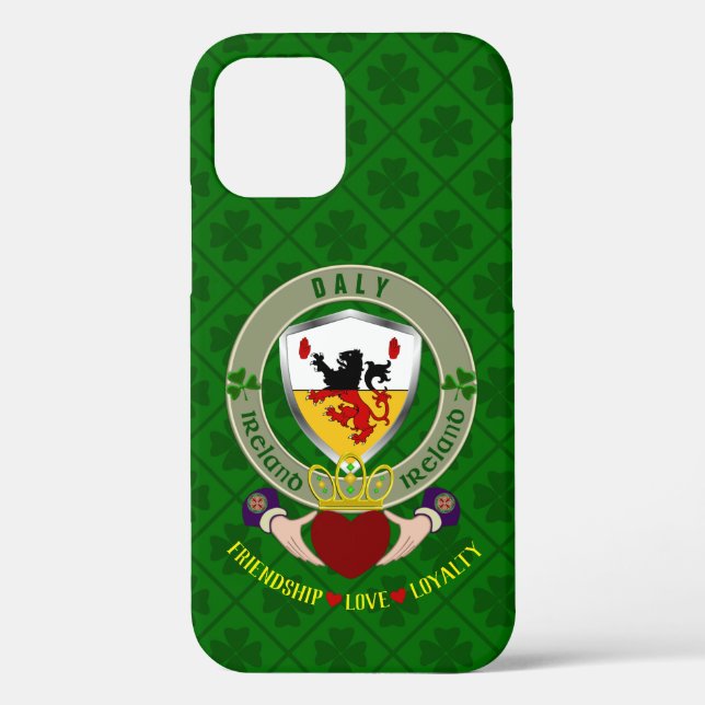 Daly Irish Shield & Claddagh Personalised  Case-Mate iPhone Case (Back)