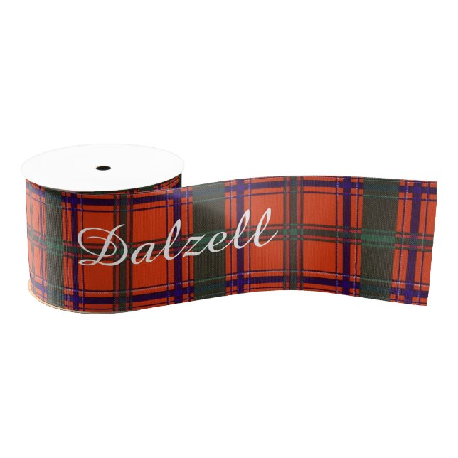 Dalzell clan Plaid Scottish tartan Grosgrain Ribbon (Spool)