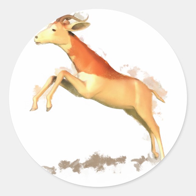 Dama Gazelle Classic Round Sticker (Front)