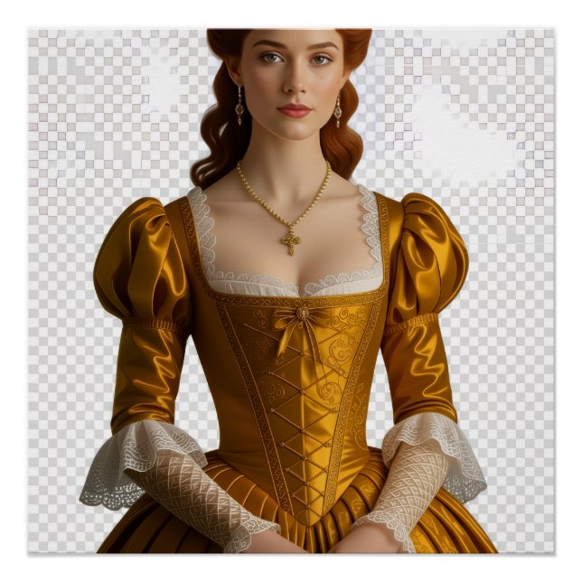 Dama Renaissance Dorada Poster (Front)