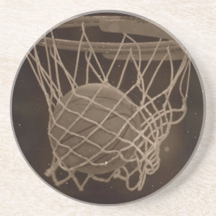Damaged Basketball Photo Coaster