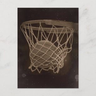 Damaged Basketball Photo Postcard