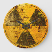 Damaged Nuclear Waste Container Clock