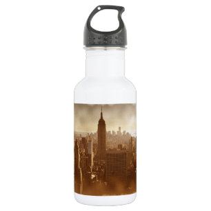 Damaged Photo Effect New York 532 Ml Water Bottle
