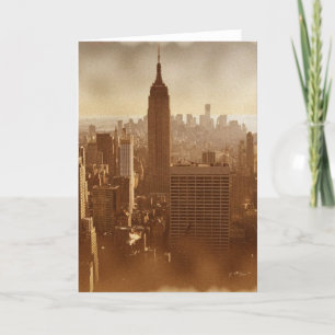 Damaged Photo Effect New York Greeting Card