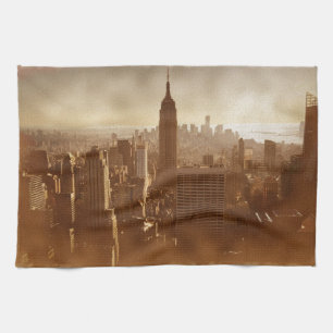 Damaged Photo Effect New York Tea Towel