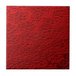Damaged red metal tile