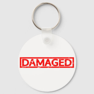 Damaged Stamp Key Ring