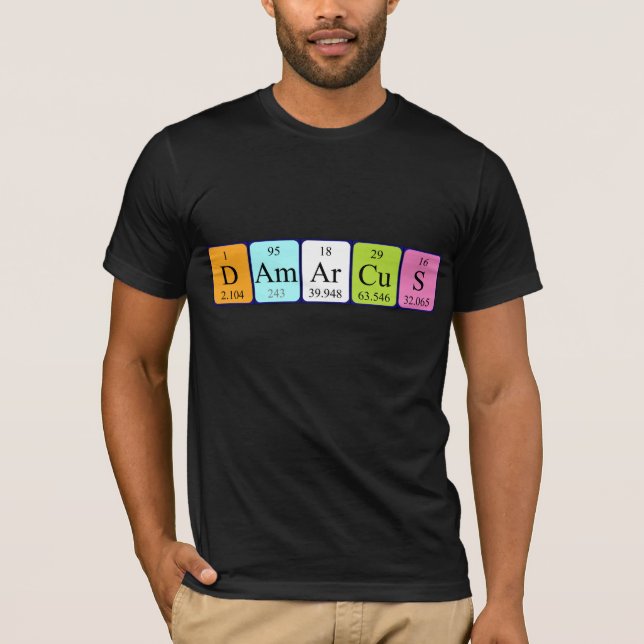 Damarcus periodic table name shirt (Front)