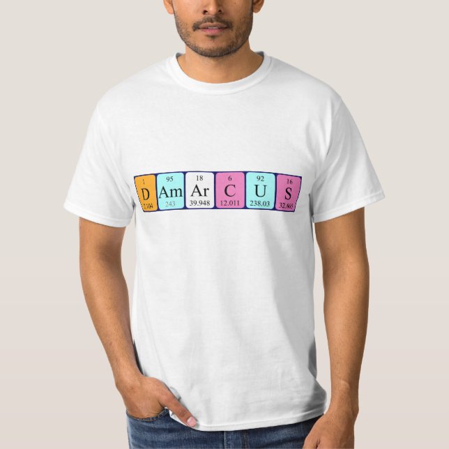 Damarcus periodic table name shirt (Front)