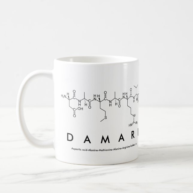 Damari peptide name mug (Left)