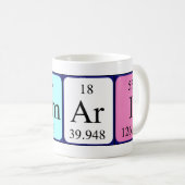 Damari periodic table name mug (Front Right)