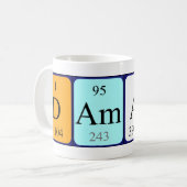 Damari periodic table name mug (Front Left)