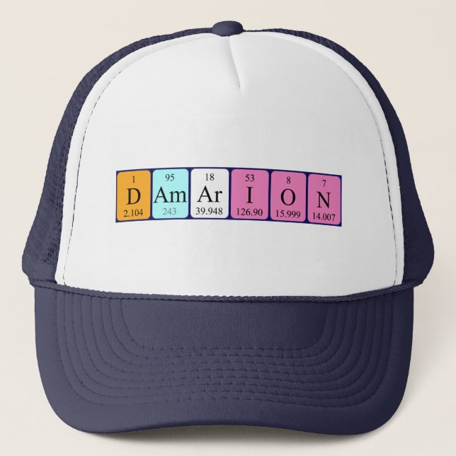 Damarion periodic table name hat (Front)