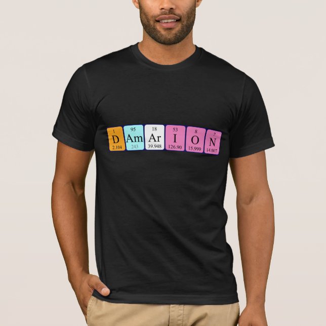 Damarion periodic table name shirt (Front)