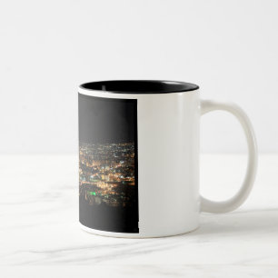 Damascus at night - Syria Two-Tone Coffee Mug