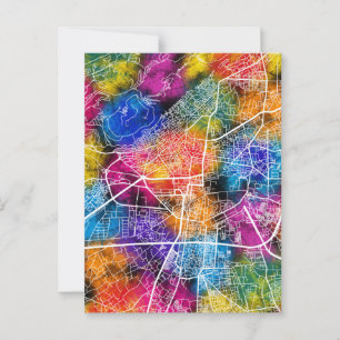 Damascus Syria City Map Postcard