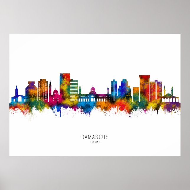 Damascus Syria Skyline Poster (Front)