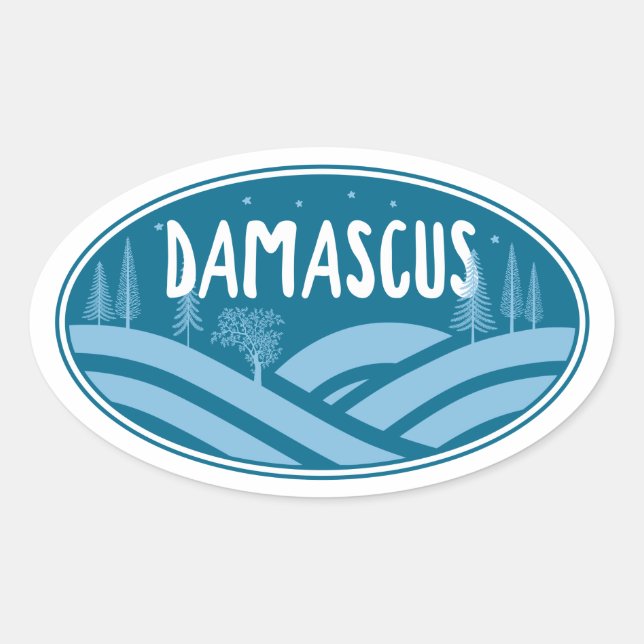 Damascus Virginia Outdoors Oval Sticker (Front)