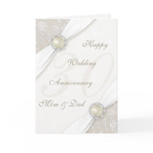 Damask 30th Wedding Anniversary Greeting Card