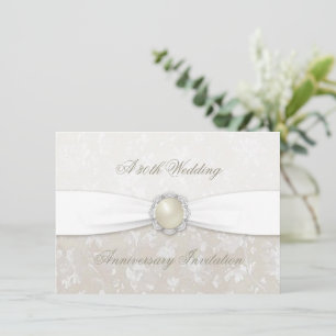 Damask 30th Wedding Anniversary Invitation