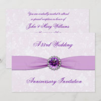 Damask 33rd Wedding Anniversary Invitation
