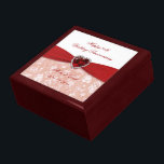 Damask 40th Wedding Anniversary Gift Box<br><div class="desc">A Digitalbcon Images Design featuring a ruby red and white colour and damask design theme with a variety of custom images, shapes, patterns, styles and fonts in this one-of-a-kind "Damask 40th Wedding Anniversary Design". This attractive and elegant design comes complete with customisable text lettering to suit your own special occasion....</div>