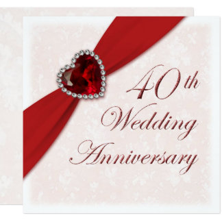 40th anniversary invitations