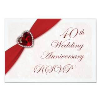 Ruby Wedding  Anniversary  Invitations  Announcements 