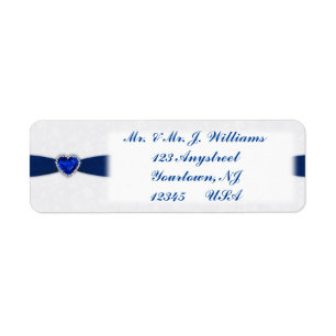 Damask 45th Anniversary Return Address Labels