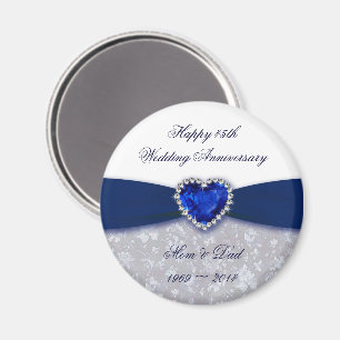 Damask 45th Wedding Anniversary Magnet